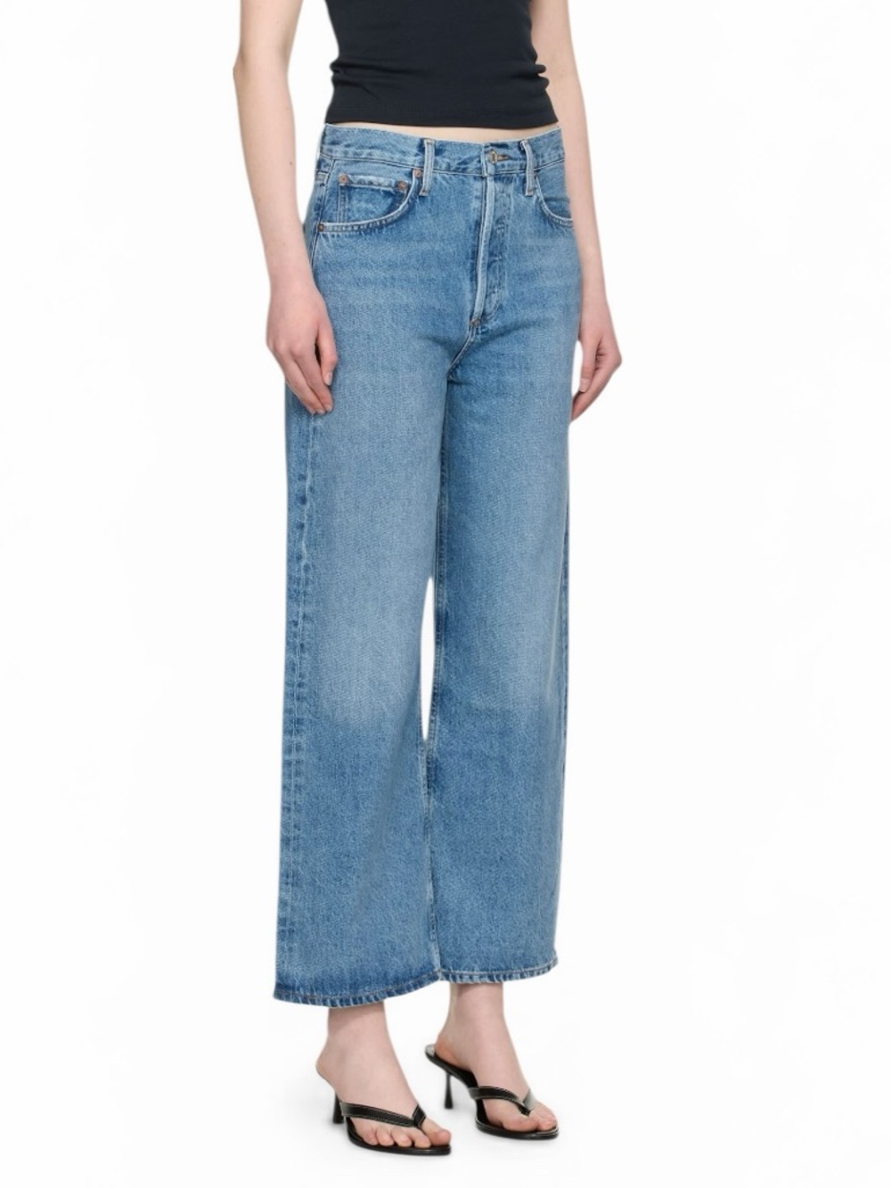 Agolde Light Blue Wide Leg Jeans